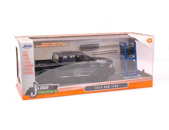 Jada JADA98022 DODGE RAM 1500 2014 BLACK + SET WHEELS/TIRES 1:24 Modellino