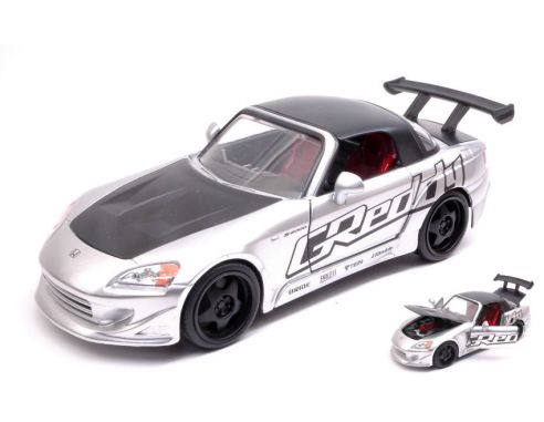 JADA TOYS JADA98570 HONDA S2000 2001 SILVER JDM TUNERS 1:24 Modellino