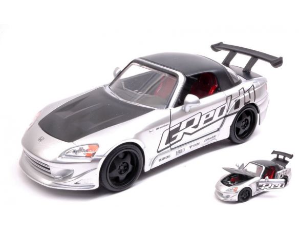 JADA TOYS JADA98570 HONDA S2000 2001 SILVER JDM TUNERS 1:24 Modellino