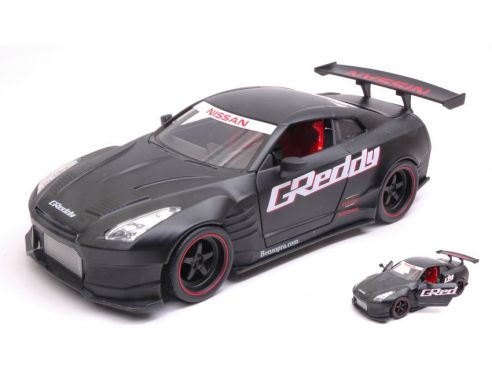 JADA TOYS JADA98646 NISSAN GT-R (R35) BEN SOPRA 2009 MATT BLACK JDM TUNERS 1:24 Modellino