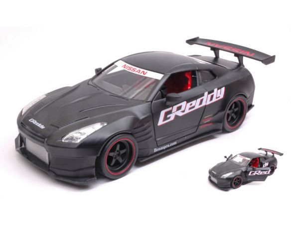 JADA TOYS JADA98646 NISSAN GT-R (R35) BEN SOPRA 2009 MATT BLACK JDM TUNERS 1:24 Modellino