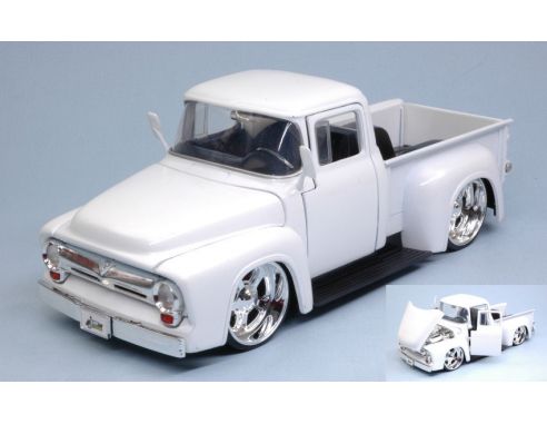 Jada JADA99043 FORD F-100 PICK UP 1956 WHITE JUST TRUCKS 1:24 Modellino
