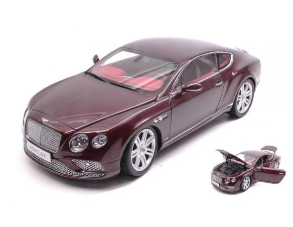 Paragon Models PAR98221 BENTLEY CONTINENTAL GT COUPE' 2016 BURGUNDY 1:18 Modellino