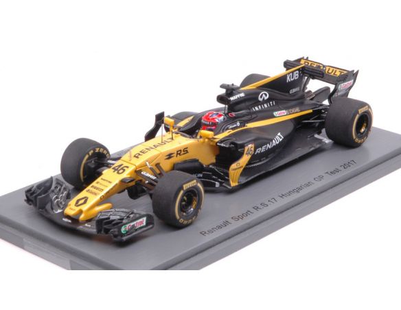 Spark Model S5055 RENAULT F1 R.KUBICA 2017 N.46 TEST HUNGARIAN GP 1:43 Modellino