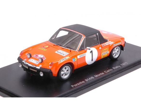 Spark Model S5583 PORSCHE 914/6 N.1 ABANDON MONTE CARLO 1971 G.LARROUSSE-J.PERRAMOND 1:43 Modellino