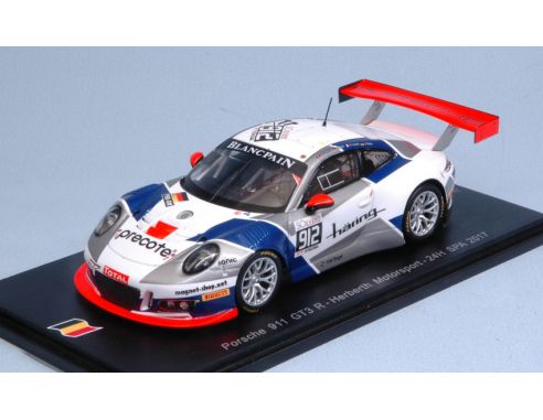 Spark Model SB152 PORSCHE 911 GT3 N.912 29th 24H SPA 2017 ALLEMANN-BOHN-MULLER-JAMIN.1:43 Modellino