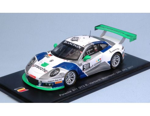Spark Model SB167 PORSCHE 911 GT3 R N.911 NC 24H SPA 2017 HARING-A.RENAUER-R.RENAUER-LIEB Modellino