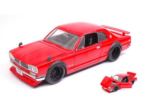 Jada JADA30004 NISSAN SKYLINE 2000 GT-R 1971  RED JDM TUNERS 1:24 Modellino