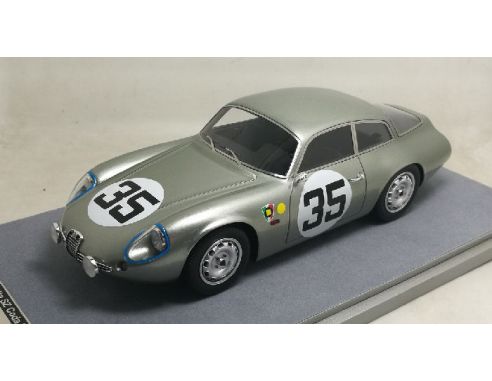 Tecnomodel TMD1871C ALFA ROMEO GIULIETTA SZ N.35 DQ LM 1963 G.BISCALDI-KIM S.PEDRETTI 1:18 Modellino