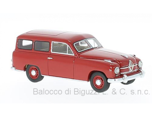Neo Scale Models NEO47110 BORGWARD HANSA 1500 STATION WAGON 1951 RED 1:43 Modellino