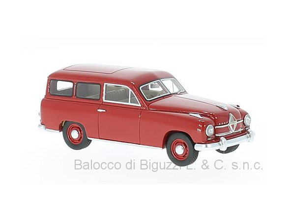 Neo Scale Models NEO47110 BORGWARD HANSA 1500 STATION WAGON 1951 RED 1:43 Modellino