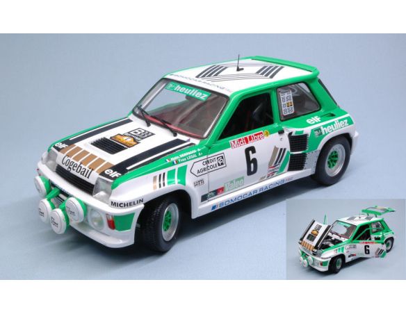 Solido SL1801303 RENAULT 5 TURBO Gr.B N.6 WINNER RALLYE LOZERE 1985 A.SERPAGGI-LEGAL 1:18 Modellino