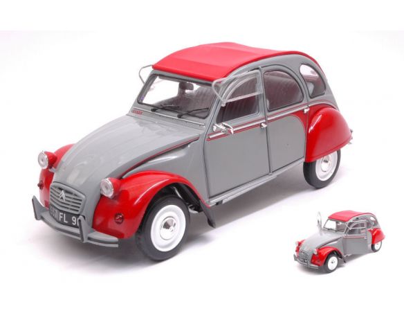 Solido SL1850022 CITROEN 2 CV DOLLY 1985 GRISE & ROUGE 1:18 Modellino