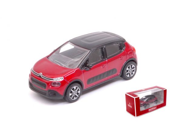 Norev NV310611 CITROEN C3 2016 RED & BLACK 1:64 Modellino
