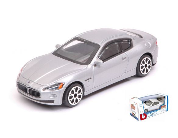BBURAGO BU30186Z MASERATI GRANTURISMO 2009 SILVER 1:43 Modellino