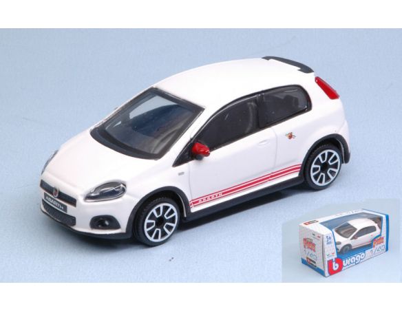 BBURAGO BU30198W FIAT GRANDE PUNTO ABARTH 2014 WHITE 1:43 Modellino