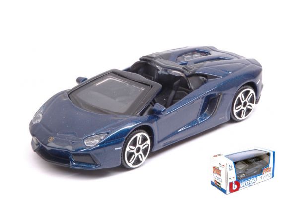BBURAGO BU30249B LAMBORGHINI AVENTADOR LP700-4 2013 ROADSTER BLUE 1:43 Modellino