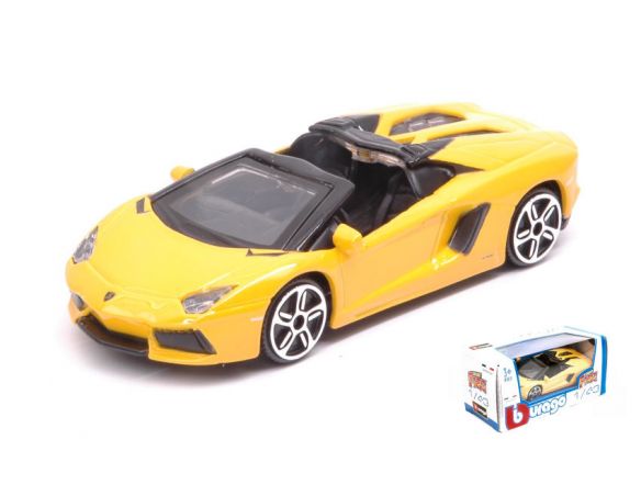 BBURAGO BU30249Y LAMBORGHINI AVENTADOR LP700-4 2013 ROADSTER YELLOW 1:43 Modellino