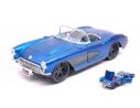 Maisto MI31323B CHEVROLET CORVETTE 1957 CABRIOLET METALLIC BLUE 1:24 Modellino