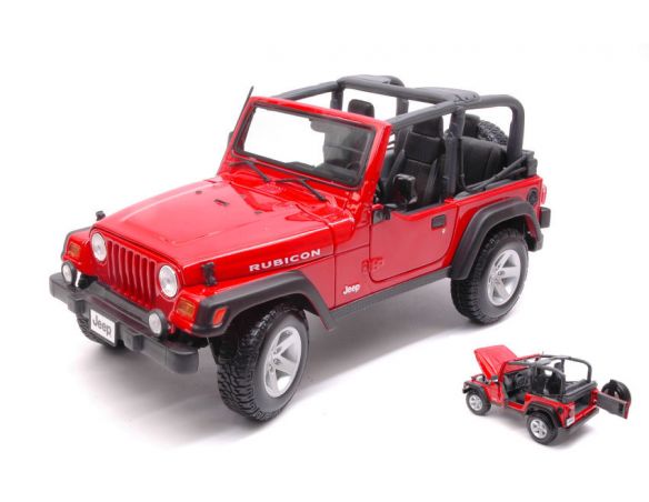Maisto MI31663R JEEP WRANGLER RUBICON RED 1:18 Modellino