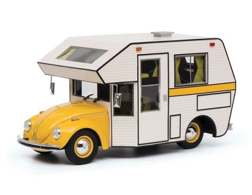 Schuco SH0113 CAMPER VW KAFER MOTORHOME YELLOW 1:18 Modellino