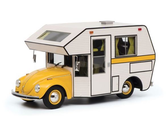 Schuco SH0113 CAMPER VW KAFER MOTORHOME YELLOW 1:18 Modellino