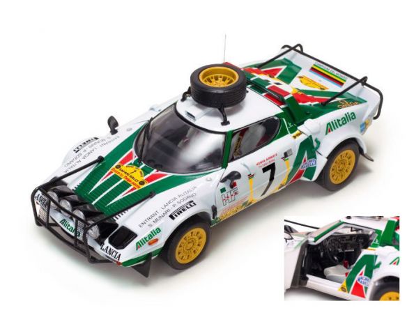 SunStar SS4564 LANCIA STRATOS N.7 3rd SAFARI RALLY 1977 S.MUNARI-P.SODANO 1:18 Modellino