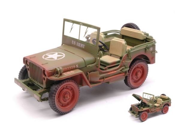 Triple 9 T9-1800141B JEEP WILLYS 1944 US ARMY GREEN (SPORCA) 1:18 Modellino
