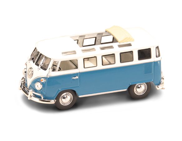 LUCKY DIE CAST LDC43208BL VW MICROBUS 1962 BLUE/WHITE 1:43 Modellino
