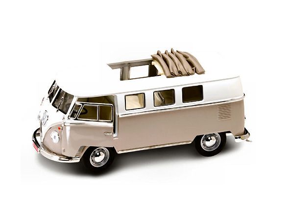 LUCKY DIE CAST LDC92327DS VW MICROBUS SOFT TOP 1962 DESERT SAND 1:18 Modellino