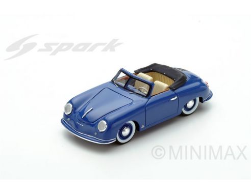 Spark Model S4920 PORSCHE 356 CABRIOLET 1951 BLUE 1:43 Modellino