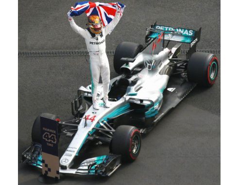 Spark Model S5054 MERCEDES F1 W08 L.HAMILTON 2017 N.44 WORLD CHAMPION MEXICAN GP 1:43 Modellino