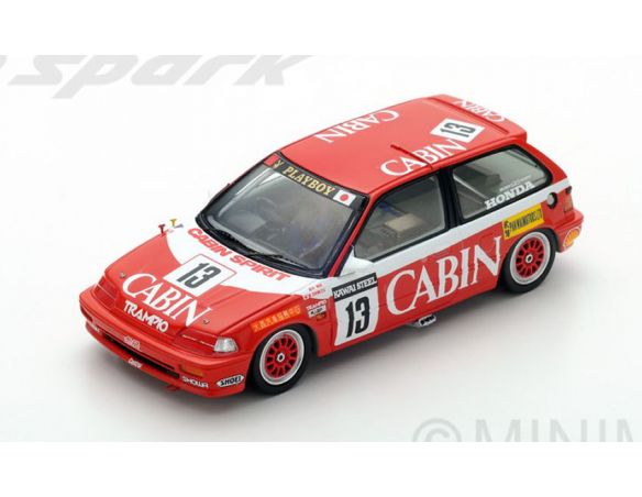 Spark Model SA124 HONDA CIVIC EF3 N.13 1st GR.3 MACAU GUIA RACE 1988 KAZUO SHIMIZU 1:43 Modellino