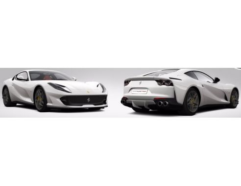 Looksmart LS18014C FERRARI 812 SUPERFAST BIANCO ITALIA (PEARL) C/VETRINA 1:18 Modellino