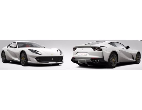 Looksmart LS18014C FERRARI 812 SUPERFAST BIANCO ITALIA (PEARL) C/VETRINA 1:18 Modellino