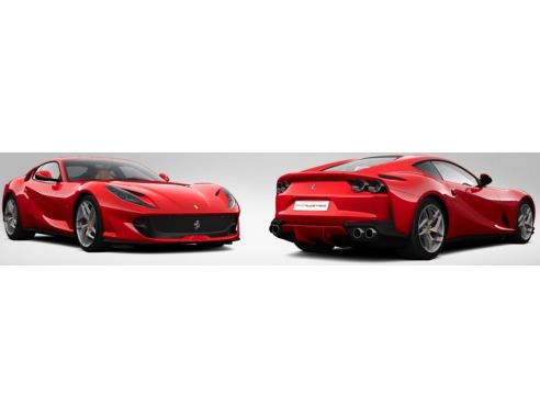 Looksmart LS18014D FERRARI 812 SUPERFAST ROSSO BERLINETTA (METALLIC) C/VETRINA 1:18 Modellino