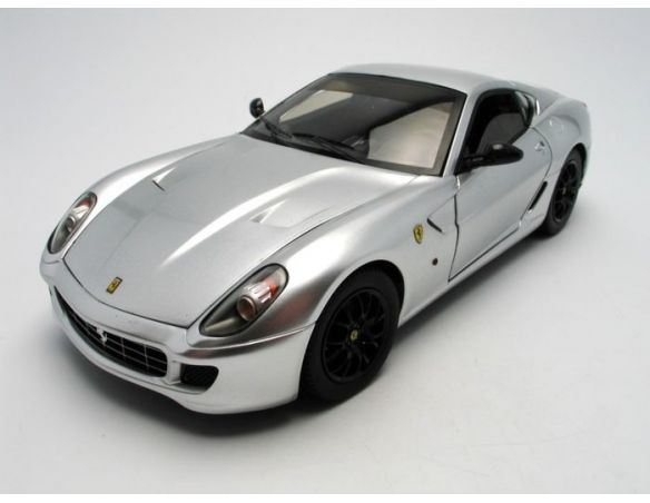 Hot Wheels HWN2067 FERRARI 599 GTB 2006 BICOLORE MONZA RED/GREY 1:18 Modellino