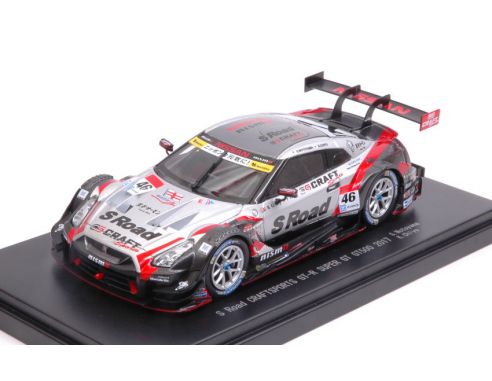 Ebbro EB45512 NISSAN GT-R N.46 2nd SUGO SUPER GT500 2017 S.MOTOYAMA-K.CHIYO 1:43 Modellino