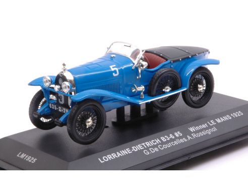 Ixo model LM1925 LORRAINE-DIETRICH B3-6 N.5 WINNER LM 1925 COURCELLES-ROSSIGNOL REPR.1:43 Modellino