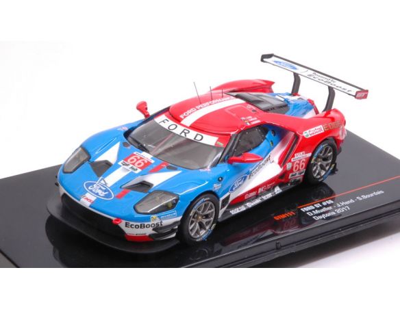 Ixo model GTM111 FORD GT N.66 5th (WINNER GTLM)24H DAYTONA 2017 MULLER-HAND-BOURDAIS 1:43 Modellino