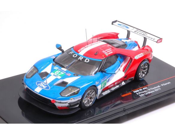 Ixo model LMM248 FORD GT N.67 19th (2nd LMGTE) LM 2017 A.PRIAULX-H.TINCKNEL-P.DERANI 1:43 Modellino