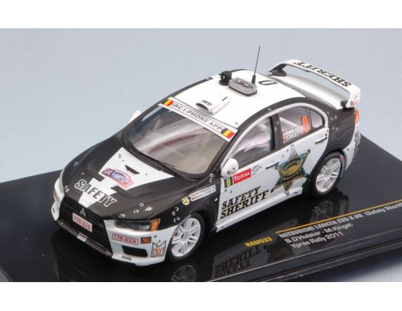 Ixo model RAM533 MITSUBISHI LANCER EVO X RALLY BELGIO 2011 SAFETY CAR 1:43 Modellino