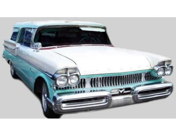 Kess Model KS43021021 MERCURY VOYAGER STATION WAGON 4-DOOR 1957 WHITE/BLUE 1:43 Modellino