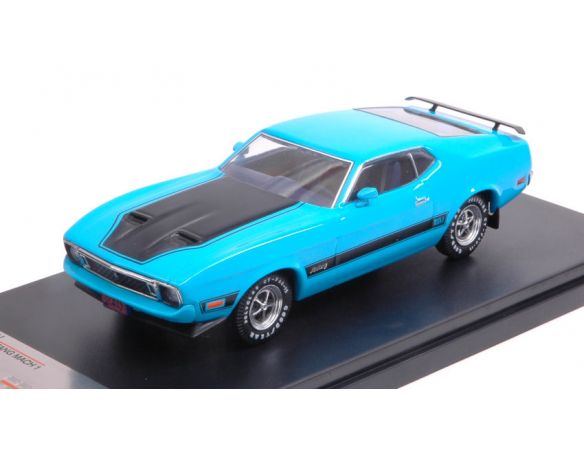 Protar PRXD399J FORD MUSTANG MACH 1 WITH SPOILERS 1973 BLUE 1:43 Modellino