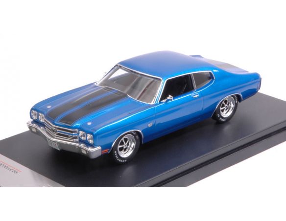 Protar PRXD464 CHEVROLET CHEVELLE SS 1970 BLUE/BLACK 1:43 Modellino