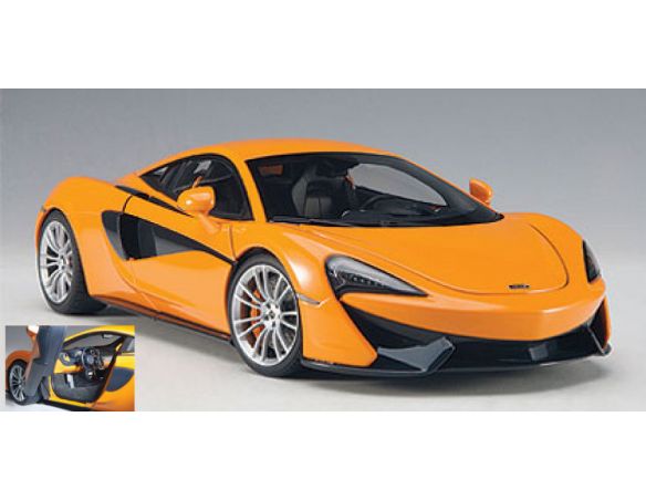 Auto Art / Gateway AA76044 MC LAREN 570S ORANGE 2016 W/SILVER WHEELS 1:18 Modellino