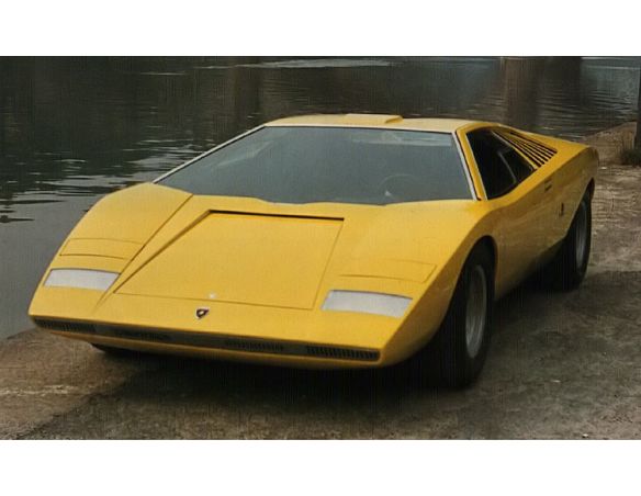 Looksmart LSCOPT LAMBORGHINI COUNTACH LP 500 PROTOTYPE YELLOW C/VETRINA 1:18 Modellino