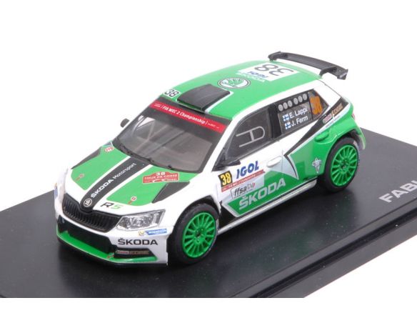 Abrex AB605TC SKODA FABIA III R5 N.38 8th TOUR DE CORSE 2015 LAPPI-FERM 1:43 Modellino