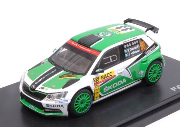 Abrex AB605TF SKODA FABIA III R5 N.33 9th RALLY RACC CATALUNYA 2016 TIDEM.-ANDERS.1:43 Modellino