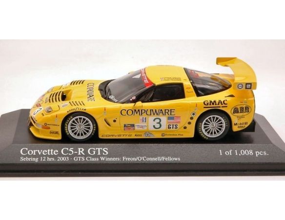 Minichamps PM400031403 CORVETTE C 5 R N.3 SEBRING'03 1:43 Modellino